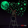 Custom Decorative Glow Moon Flat or 3D Glow in The Dark Stars Wall Sticker